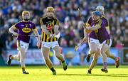 15 June 2019; Colin Fennelly of Kilkenny in action against Wexford players, from left, Simon Donohoe, Liam Ryan, behind, and Kevin Foley during the Leinster GAA Hurling Senior Championship Round 5 match between Wexford and Kilkenny at Innovate Wexford Park in Wexford. Photo by Piaras Ó Mídheach/Sportsfile