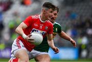 22 June 2019; Connor Corbett of Cork in action against Kieran O'Sullivan of Kerry during the Electric Ireland Munster GAA Football Minor Championship Final match between Cork and Kerry at Páirc Ui Chaoimh in Cork.  Photo by Brendan Moran/Sportsfile
