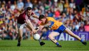 29 June 2019; Sam Duncan of Westmeath in action against Aaron Fitzgerald of Clare during the GAA Football All-Ireland Senior Championship Round 3 match between Westmeath and Clare at TEG Cusack Park in Mullingar, Westmeath. Photo by Sam Barnes/Sportsfile