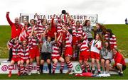 30 June 2019; Cork players celebrate after winning the Gaynor cup final at the Fota Island FAI Gaynor Tournament U15 Finals at UL Sports in the University of Limerick. Photo by Eóin Noonan/Sportsfile