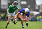 30 June 2019; Seán O'Brien of Tipperary in action against Graeme Mulcahy of Limerick during the Munster GAA Hurling Senior Championship Final match between Limerick and Tipperary at LIT Gaelic Grounds in Limerick. Photo by Brendan Moran/Sportsfile