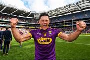30 June 2019; Lee Chin of Wexford celebrates after winning the Leinster GAA Hurling Senior Championship Final match between Kilkenny and Wexford at Croke Park in Dublin. Photo by Ramsey Cardy/Sportsfile