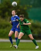 30 June 2019; Kate McDonald of Carlow in action against Maeve Molloy of Sligo/Leitrim during the shield final at the Fota Island FAI Gaynor Tournament U15 Finals at UL Sports in the University of Limerick. Photo by Eóin Noonan/Sportsfile