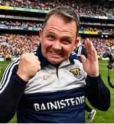30 June 2019; Wexford manager Davy Fitzgerald celebrates after the Leinster GAA Hurling Senior Championship Final match between Kilkenny and Wexford at Croke Park in Dublin. Photo by Ray McManus/Sportsfile
