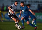 1 July 2019; Shane Duggan of Waterford in action against Michael Duffy of Dundalk during the SSE Airtricity League Premier Division match between Dundalk and Waterford at Oriel Park in Dundalk, Louth. Photo by Ben McShane/Sportsfile