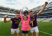 30 June 2019; Rory O'Connor, left, with his sister Grace, and Jack O'Connor of Wexford following the Leinster GAA Hurling Senior Championship Final match between Kilkenny and Wexford at Croke Park in Dublin. Photo by Ramsey Cardy/Sportsfile