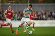 1 July 2019; Aaron Greene of Shamrock Rovers during the SSE Airtricity League Premier Division match between St Patrick's Athletic and Shamrock Rovers at Richmond Park in Dublin. Photo by Eóin Noonan/Sportsfile