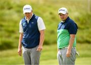 3 July 2019; James Sugrue of Mallow Golf Club, Co. Cork, left, and Caolan Rafferty of Dundalk Golf Club, Co. Louth, right, during the Pro-Am round ahead of the Dubai Duty Free Irish Open at Lahinch Golf Club in Lahinch, Co. Clare. Photo by Ramsey Cardy/Sportsfile