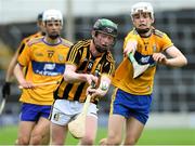 6 July 2019; Andy Hickey of Kilkenny in action against Cian Galvin of Clare during the Electric Ireland All-Ireland Minor Hurling Championship Round 1 Quarter-Final match between Kilkenny and Clare at Semple Stadium in Thurles, Tipperary. Photo by Matt Browne/Sportsfile