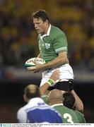 1 November 2003; Malcolm O'Kelly, Ireland. 2003 Rugby World Cup, Pool A, Ireland v Australia, Telstra Dome, Melbourne, Victoria, Australia. Picture credit; Brendan Moran / SPORTSFILE *EDI*