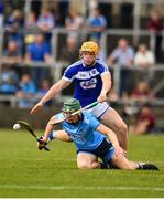 7 July 2019; James Madden of Dublin in action against Mark Kavanagh of Laois during the GAA Hurling All-Ireland Senior Championship preliminary round quarter-final match between Laois and Dublin at O’Moore Park in Portlaoise, Laois. Photo by Sam Barnes/Sportsfile