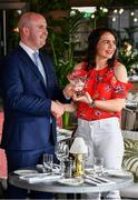 10 July 2019; Geraldine McLaughlin of Donegal is presented with The Croke Park / LGFA Player of the Month award for June by Alan Smullen, General Manager, The Croke Park, at The Croke Park in Jones Road, Dublin. Geraldine was outstanding for Donegal in their march to a third successive TG4 Ulster Senior Championship title. En route to the provincial crown, the Termon player scored 2-4 against Tyrone, 0-14 in the semi-final victory over Cavan, and 2-4 in the Final win against Armagh. Photo by Ray McManus/Sportsfile