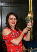 10 July 2019; Geraldine McLaughlin of Donegal is pictured with The Croke Park / LGFA Player of the Month award for June at The Croke Park in Jones Road, Dublin. Geraldine was outstanding for Donegal in their march to a third successive TG4 Ulster Senior Championship title. En route to the provincial crown, the Termon player scored 2-4 against Tyrone, 0-14 in the semi-final victory over Cavan, and 2-4 in the Final win against Armagh. Photo by Ray McManus/Sportsfile