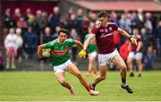 10 July 2019; Oisin Mullin of Mayo in action against Matthew Tierney of Galway during the EirGrid Connacht GAA Football U20 Championship final match between Galway and Mayo at Tuam, Co. Galway. Photo by Sam Barnes/Sportsfile