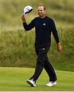 18 July 2019; Sergio Garcia of Spain acknowledges the gallery on the 18th green after finishing his round during Day One of the 148th Open Championship at Royal Portrush in Portrush, Co Antrim. Photo by Brendan Moran/Sportsfile