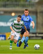 21 July 2019; Jack Byrne of Shamrock Rovers in action against Jack Keaney of UCD during the SSE Airtricity League Premier Division match between Shamrock Rovers and UCD at Tallaght Stadium in Dublin. Photo by Seb Daly/Sportsfile