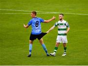 21 July 2019; Jack Keaney of UCD and Jack Byrne of Shamrock Rovers during the SSE Airtricity League Premier Division match between Shamrock Rovers and UCD at Tallaght Stadium in Dublin. Photo by Seb Daly/Sportsfile
