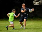 24 July 2019; Leinster's Bryan Byrne with participants during the Bank of Ireland Leinster Rugby Summer Camp in St Marys College RFC in Templeogue, Dublin. Photo by Seb Daly/Sportsfile