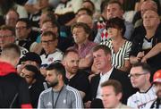 24 July 2019; Former Dundalk manager and current Republic of Ireland U21 manager Stephen Kenny, right, and Dundalk opposition analyst Stephen O'Donnell in attendance prior to the UEFA Champions League Second Qualifying Round 1st Leg match between Dundalk and Qarabag FK at Oriel Park in Dundalk, Louth. Photo by Ben McShane/Sportsfile