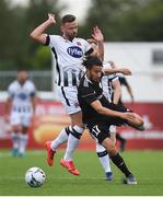 24 July 2019; Abdullah Zoubir of Qarabag FK in action against Andy Boyle of Dundalk during the UEFA Champions League Second Qualifying Round 1st Leg match between Dundalk and Qarabag FK at Oriel Park in Dundalk, Louth. Photo by Ben McShane/Sportsfile