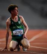 26 July 2019; Micheal Morgan of Ireland after competing in the boys 3k final at the Tofiq Bahramov Republican Stadium during Day Five of the 2019 Summer European Youth Olympic Festival in Baku, Azerbaijan. Photo by Eóin Noonan/Sportsfile