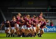 27 July 2019; Galway players following the team photograph prior to the Electric Ireland GAA Football All-Ireland Minor Championship Quarter-Final match between Kildare and Galway at Glennon Brothers Pearse Park in Longford. Photo by Seb Daly/Sportsfile