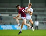 27 July 2019; PJ Cullen of Kildare in action against Dylan Brady of Galway during the Electric Ireland GAA Football All-Ireland Minor Championship Quarter-Final match between Kildare and Galway at Glennon Brothers Pearse Park in Longford. Photo by Seb Daly/Sportsfile