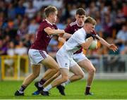 27 July 2019; Aedan Boyle of Kildare in action against Jonathan McGrath, left, and Evan Nolan of Galway during the Electric Ireland GAA Football All-Ireland Minor Championship Quarter-Final match between Kildare and Galway at Glennon Brothers Pearse Park in Longford. Photo by Seb Daly/Sportsfile