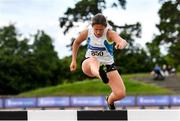 28 July 2019; Elizabeth Egan of Bree A.C., Co. Wexford, competing in the Women's 3000m Steeple Chase during day two of the Irish Life Health National Senior Track & Field Championships at Morton Stadium in Santry, Dublin. Photo by Sam Barnes/Sportsfile