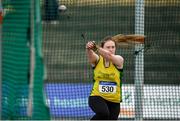 28 July 2019; Mairead O'Neil of Gneeveguilla A.C., Co. Kerry, competing in the Women's Hammer during day two of the Irish Life Health National Senior Track & Field Championships at Morton Stadium in Santry, Dublin. Photo by Harry Murphy/Sportsfile