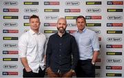 24 July 2019; Brian O'Driscoll, Eoin McDevitt and Jamie Carragher during the launch of ‘Sports Extra’ on Sky. The new sports pack which includes BT Sport and Premier Sports will be available to new & existing Sky Sports customers from August 1 for just €10 extra a month. Sports fans will be able to watch an unbeatable range of sports, including every single live Premier League game, all in one place. Photo by David Fitzgerald/Sportsfile