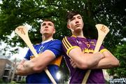 31 July 2019; At The Bord Gáis Energy GAA Hurling All-Ireland U-20 Championship semi-finals preview event in Dublin are Tipperary's Paddy Cadell and Wexford's Charlie Mc Guckin. They were joined by Joe Canning and Ger Cunningham, who were announced as judges for the Bord Gáis Energy U-20 Player of the Year Award, Kilkenny’s Adrian Mullen and Cork’s Brian Turnbull. Kerry’s Adam O’Sullivan and Down’s Ruairí McCrickard were also in Dublin to look forward the Richie McElligott Cup decider. Photo by Stephen McCarthy/Sportsfile