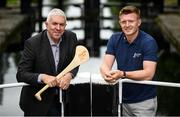 31 July 2019; At the Bord Gáis Energy GAA Hurling All-Ireland U-20 Championship semi-finals preview event in Dublin were Ger Cunningham and Joe Canning who were announced as judges for the Bord Gáis Energy U-20 Player of the Year Award. They were joined by Kilkenny’s Adrian Mullen, Cork’s Brian Turnbull, Tipperary’s Paddy Cadell and Wexford’s Charlie McGuickan who will compete in the semi-finals. Kerry’s Adam O’Sullivan and Down’s Ruairí McCrickard were also in Dublin to look forward the Richie McElligott Cup decider.. Photo by Stephen McCarthy/Sportsfile