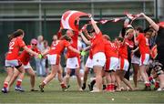 31 July 2019; Canada East Ladies B players celebrate after their Ladies Football Native Born tournament game against Asia Cranes during the Renault GAA World Games 2019 Day 3 at WIT Arena, Carriganore, Co. Waterford.  Photo by Piaras Ó Mídheach/Sportsfile