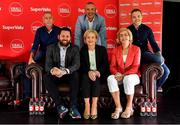 31 July 2019; SuperValu, Ireland’s largest grocery retailer with over 220 stores nationwide, teamed up with Ireland’s leading sports broadcasters, Off The Ball, to bring their award-winning show on the road this summer, to celebrate SuperValu’s 10th year as sponsor of the GAA Football All-Ireland Senior Championship. Joined by a host of special guests, the SuperValu Off The Ball roadshow landed in Dr Crokes GAA Club, last Wednesday, 31st July. Pictured are clockwise, from left, former Kerry manager Pat O'Shea, former Kerry footballers Kieran Donaghy and Darran O'Sullivan and Margaret Lawlor, Anne-Marie Fenton, SuperValu Communications Manager and presenter Nathan Murphy, at the Dr Crokes GAA Club in Killarney, Kerry. Photo by Brendan Moran/Sportsfile