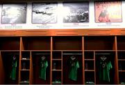 3 August 2019; A general view of the Republic of Ireland dressing room prior to the Women's International Friendly match between USA and Republic of Ireland at Rose Bowl in Pasadena, California, USA. Photo by Cody Glenn/Sportsfile