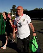 3 August 2019; Republic of Ireland interim manager Tom O'Connor arrives prior to the Women's International Friendly match between USA and Republic of Ireland at Rose Bowl in Pasadena, California, USA. Photo by Cody Glenn/Sportsfile