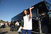 3 August 2019; Christen Press of USA arrives prior to the Women's International Friendly match between USA and Republic of Ireland at Rose Bowl in Pasadena, California, USA. Photo by Cody Glenn/Sportsfile