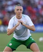 3 August 2019; Louise Quinn of Republic of Ireland warms up prior to the Women's International Friendly match between USA and Republic of Ireland at Rose Bowl in Pasadena, California, USA. Photo by Cody Glenn/Sportsfile