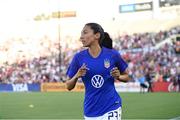 3 August 2019; Christen Press of USA prior to the Women's International Friendly match between USA and Republic of Ireland at Rose Bowl in Pasadena, California, USA. Photo by Cody Glenn/Sportsfile
