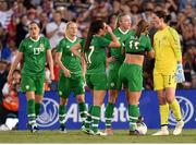 3 August 2019; Republic of Ireland goalkeeper Marie Hourihan speaks to team-matesafter conceding their opening goal during the Women's International Friendly match between USA and Republic of Ireland at Rose Bowl in Pasadena, California, USA. Photo by Cody Glenn/Sportsfile