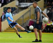 4 August 2019; Diarmuid Connolly of Dublin prior to the GAA Football All-Ireland Senior Championship Quarter-Final Group 2 Phase 3 match between Tyrone and Dublin at Healy Park in Omagh, Tyrone. Photo by Brendan Moran/Sportsfile