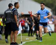 4 August 2019; Diarmuid Connolly of Dublin leaves the pitch after being shown a black card during the GAA Football All-Ireland Senior Championship Quarter-Final Group 2 Phase 3 match between Tyrone and Dublin at Healy Park in Omagh, Tyrone. Photo by Brendan Moran/Sportsfile