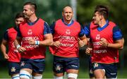 5 August 2019; Sergio Parisse, centre, and team-mates during an Italy Rugby training session at the University of Limerick in Limerick. Photo by David Fitzgerald/Sportsfile