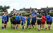 7 August 2019; Leinster players James Lowe and Will Connors with participants during the Bank of Ireland Leinster Rugby Summer Camp at Boyne RFC in Drogheda, Co Louth. Photo by Eóin Noonan/Sportsfile