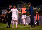 9 August 2019; Jaze Kabia of Shelbourne after he received a red card during the Extra.ie FAI Cup First Round match between Bohemians and Shelbourne at Dalymount Park in Dublin. Photo by Stephen McCarthy/Sportsfile