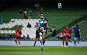 10 August 2019; Joey Carbery of Ireland warms up prior to the Guinness Summer Series 2019 match between Ireland and Italy at the Aviva Stadium in Dublin.  Photo by Brendan Moran/Sportsfile