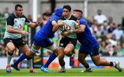 10 August 2019; Joey Carbery of Ireland is tackled by Dean Budd, left, and Marco Riccioni of Italy during the Guinness Summer Series 2019 match between Ireland and Italy at the Aviva Stadium in Dublin. Photo by Brendan Moran/Sportsfile