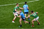 10 August 2019; John Small of Dublin in action against Cillian O'Connor of Mayo during the GAA Football All-Ireland Senior Championship Semi-Final match between Dublin and Mayo at Croke Park in Dublin. Photo by Daire Brennan/Sportsfile
