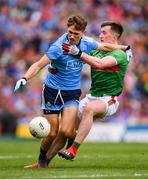 10 August 2019; Michael Fitzsimons of Dublin and Cillian O'Connor of Mayo during the GAA Football All-Ireland Senior Championship Semi-Final match between Dublin and Mayo at Croke Park in Dublin. Photo by Stephen McCarthy/Sportsfile